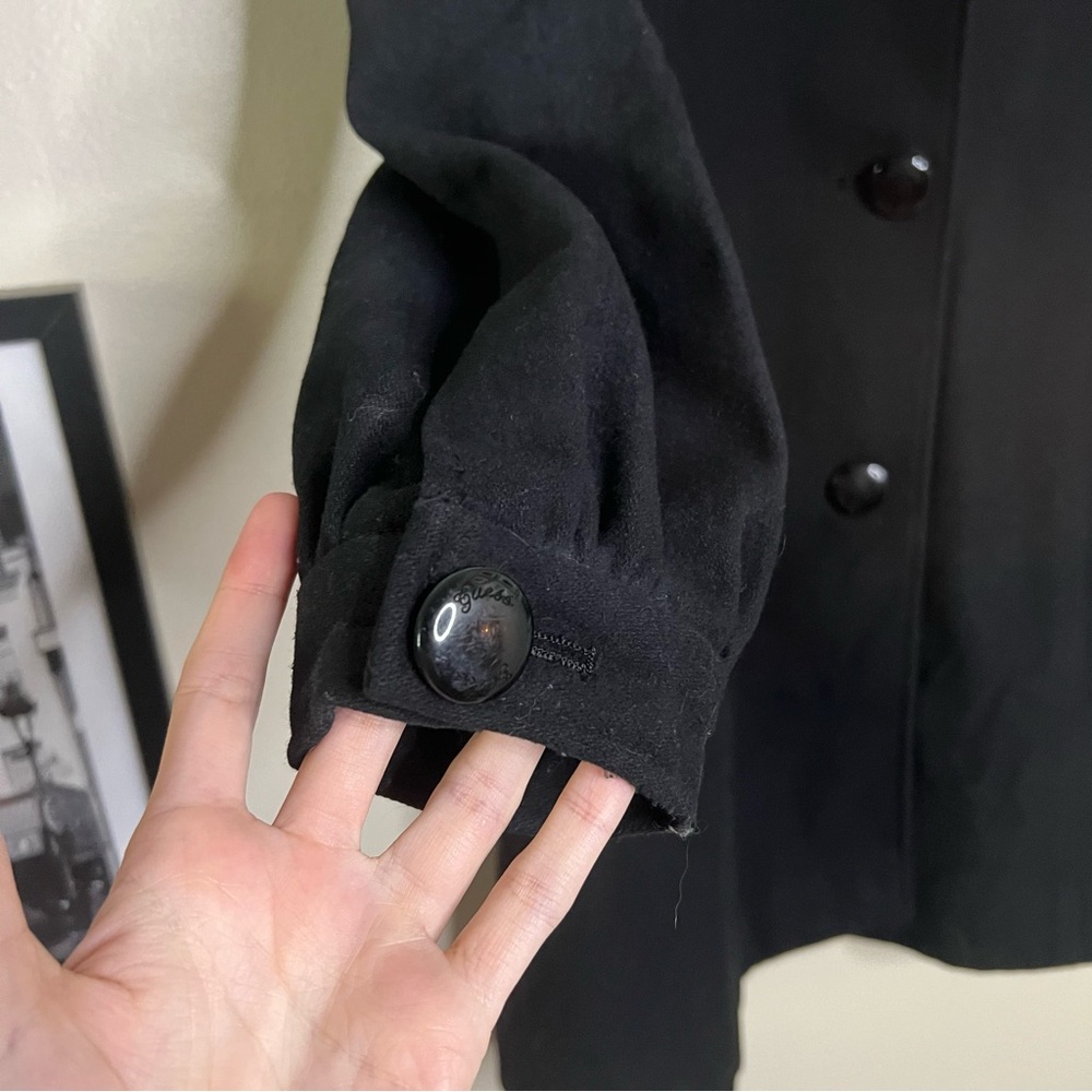 Guess Classic Black Pea Coat - Picture 4 of 14